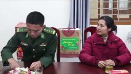 BAN CHỈ HUY BỘ ĐỘI BIÊN PHÒNG TỈNH ĐẾN THĂM, CHÚC TẾT XÃ KHÁNG CHIẾN