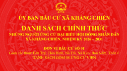 DANH SÁCH ỨNG CỬ ĐẠI BIỂU HỘI ĐỒNG NHÂN DÂN XÃ KHÁNG CHIẾN, NHIỆM KỲ 2026 – 2031.  ĐƠN VỊ BẦU CỬ SỐ 1