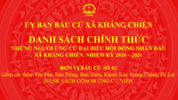 DANH SÁCH ỨNG CỬ ĐẠI BIỂU HỘI ĐỒNG NHÂN DÂN XÃ KHÁNG CHIẾN, NHIỆM KỲ 2026 – 2031.  ĐƠN VỊ BẦU CỬ SỐ 02