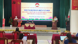 HỘI NGHỊ PHẢN BIỆN XÃ HỘI VỀ DỰ THẢO ĐỀ ÁN SẮP XẾP, SÁT NHẬP, ĐỔI TÊN THÔN TRÊN ĐỊA BÀN XÃ