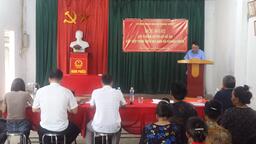 HỘI NGHỊ LẤY Ý KIẾN CỬ TRI, ĐẠI DIỆN HỘ GIA ĐÌNH VỀ ĐỀ ÁN SẮP XẾP THÔN