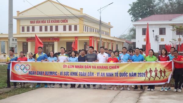 Xã Kháng Chiến tổ chức Ngày chạy Olympic vì sức khỏe toàn dân năm 2026