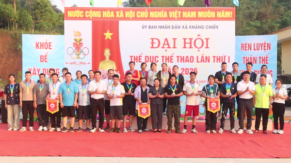 Chương trình Bế mạc Đại hội Thể dục Thể thao xã Kháng Chiến lần thứ I năm 2026