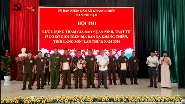 XÃ KHÁNG CHIẾN TỔ CHỨC HỘI THI “LỰC LƯỢNG THAM GIA BẢO VỆ AN NINH, TRẬT TỰ RỞ CƠ SỞ GIỎI” LẦN THỨ I NĂM 2026